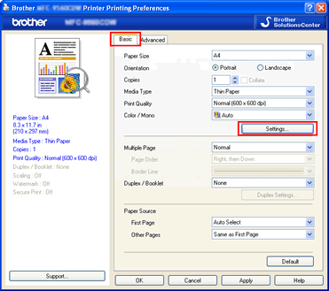 how to adjust color on brother mfc 9330cdw