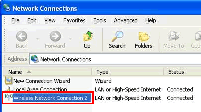 Right click on your WLAN Connection and choose Properties.