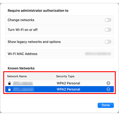 Проверете SecurityType на SSID