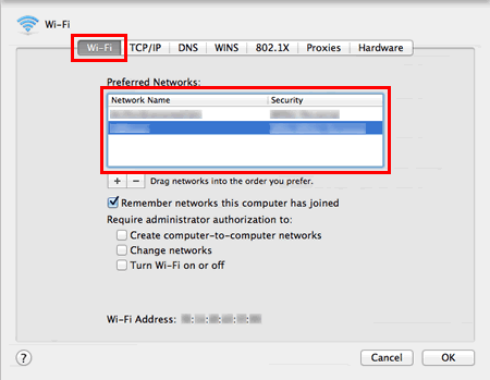 Make a note of the Network Name and Security type.