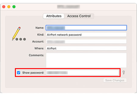 Keychain Note Password