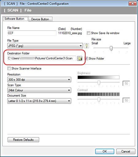 Localizar los archivos escaneados a través del ControlCenter3 (Para  Windows) | Brother