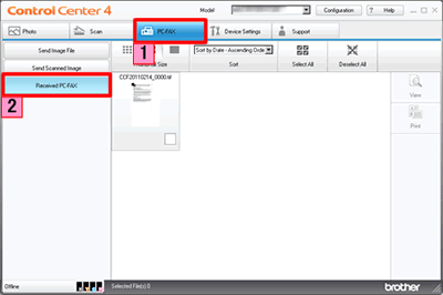 Visualiser et imprimer des données fax reçues à partir du ControlCenter4  (Pour Windows) | Brother