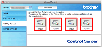 Scan a document and send it as a fax from the computer using the  ControlCenter2 (Mac OS X 10.4 - 10.6) | Brother