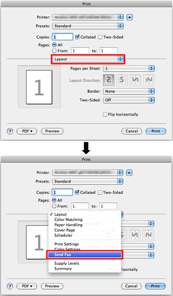 Print dialog