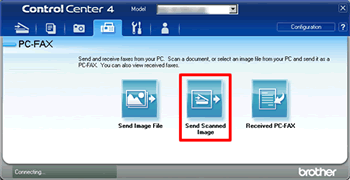 Scanarea şi trimiterea unui document ca fax de pe un calculator folosind  aplicaţiile software ControlCenter4 şi Brother PC-FAX (Pentru Windows) |  Brother