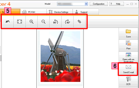 Escanear un documento y enviarlo por correo electrónico como un anexo.  (Para Windows) | Brother