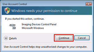 User Account Control screen
