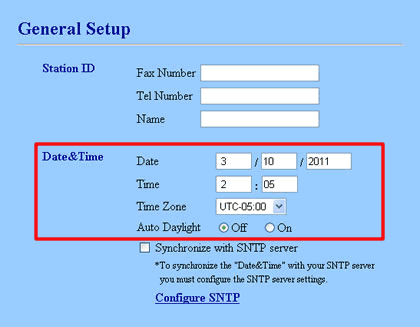 Configuración general