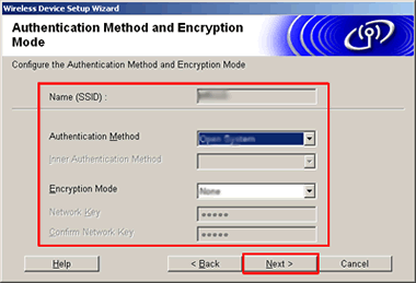 Authentication Method and Encryption Mode