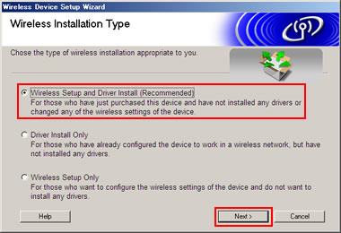 Wireless-Installationstyp