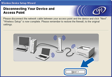 Trennen Sie das Gerät und den Access Point