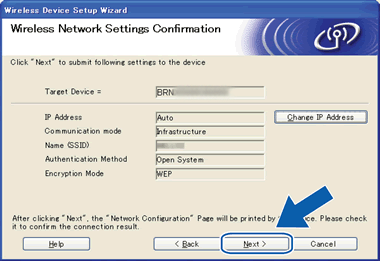 Configuraciones de configuración de la red inalámbrica