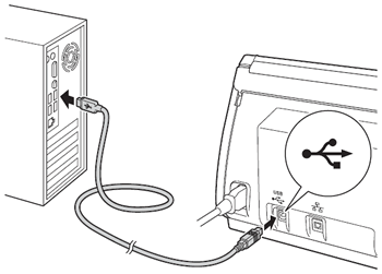 USB cable entry point