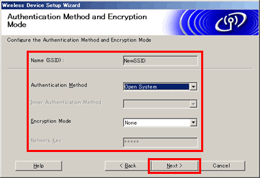 Authentication Method and Encryption Mode Näytä tarkat tiedot