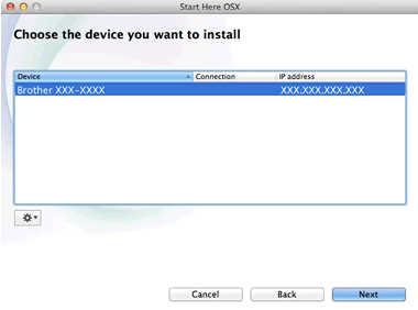 Choose the device you want to install