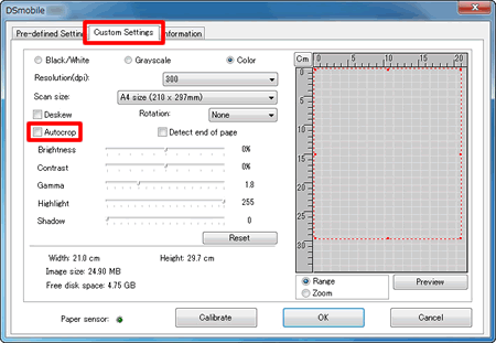 Custom Settings