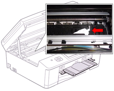 Remove jammed paper by Disc tray