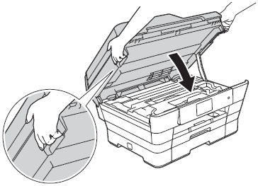 Chiudere il coperchio dello scanner