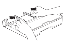 Adjust the paper guides Adjust the paper guides