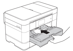 Push the paper tray Push the paper tray