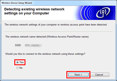 Detecting existing wireless network settings on your Computer