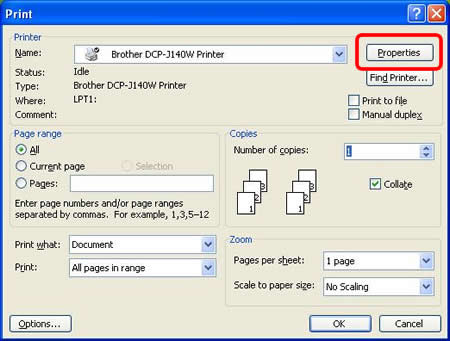 When using the Microsoft® Word application Borderless printing, the images too for the paper. (For Windows) | Brother