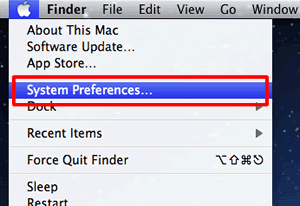 Choose System Preferences