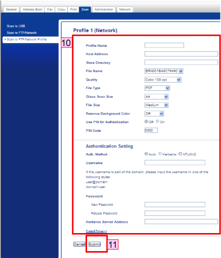 Configure and use the Scan to Network feature (For Windows) | Brother