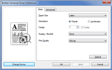 Use the Universal Printer Driver for PCL Brother