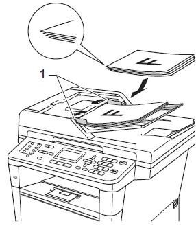 Place the User Settings report face up in the ADF