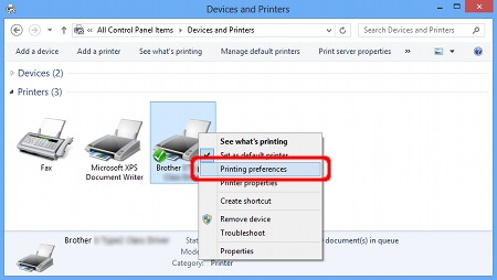 I Cannot Find Some Option In The Printing Preferences For Windows Brother