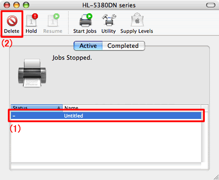 Delete print jobs from the print queue. | Brother