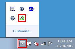 View hidden icons