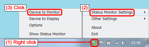 Seleccione Dispositivo para supervisar