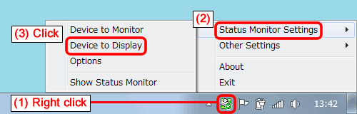 Seleccione Dispositivo para mostrar