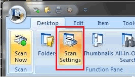 Scan Settings button