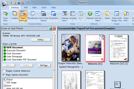 Combinar varios documentos escaneados en solo archivo utilizando PaperPort™ | Brother