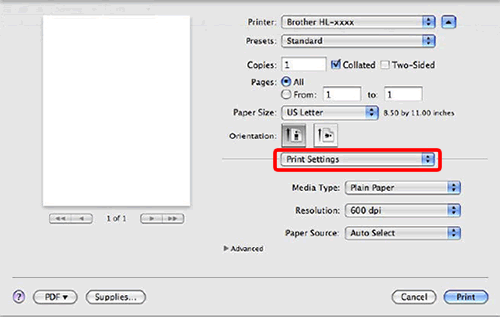 remove printer preferences mac