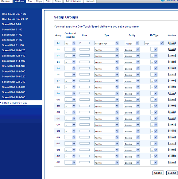 Billede af opsætningsgrupper