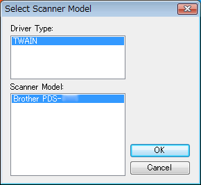 Seleccionar modelo de escáner