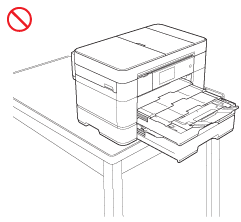 Position that tray is protrudent