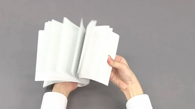 Fan the paper. Fan the paper.