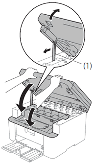 Close the top cover. Close the top cover.