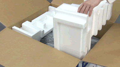 Remove the packing foam