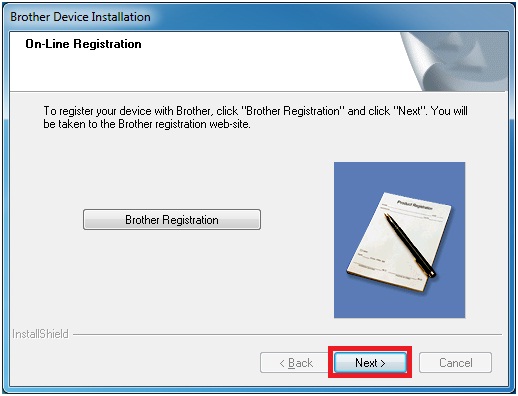 Online Registration dialog