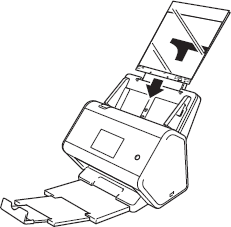 Place the Carrier Sheet face down in the ADF