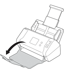 Open Output Tray and extend it to match length of document pages