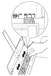 Slide the MP tray paper guides