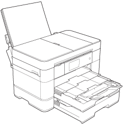 Extend tray for printed page